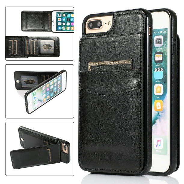 iPhone 8 Plus Flip Case Cover for Leather Kickstand Card Holders Mobile Phone case Extra-Protective Business Flip Cover iPhone 8 Plus Flip Case Cover for Leather Kickstand Card Holders Mobile Phone case Extra-Protective Business Flip Cover